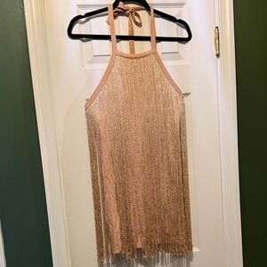 Forever 21 Beige Halter Dress